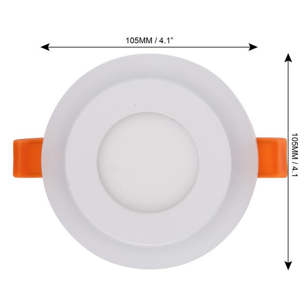 I LumoS Dual Colour LED 6 Watt Pure White Round Recessed Ceiling DownLight with Warm White