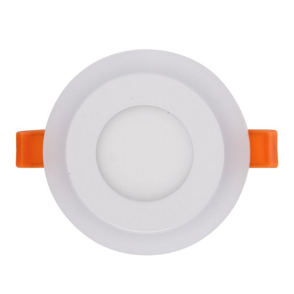 I LumoS Dual Colour LED 6 Watt Pure White Round Recessed Ceiling DownLight with Warm White