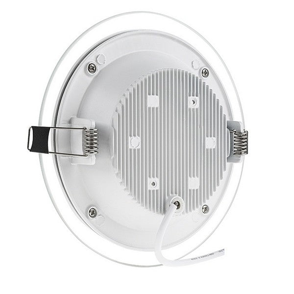I LumoS LED 18 Watt Round Dimmable Slim Recessed Glass Panel Ceiling Light