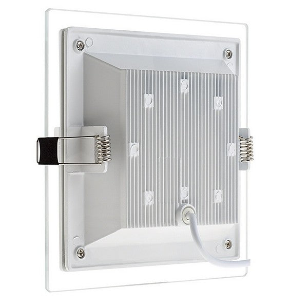 I LumoS LED 6 Watt Square Slim Recessed Glass Panel Ceiling Light