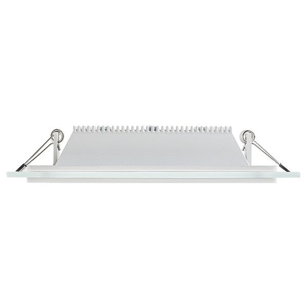 I LumoS LED 18 Watt Square Slim Recessed Glass Panel Ceiling Light