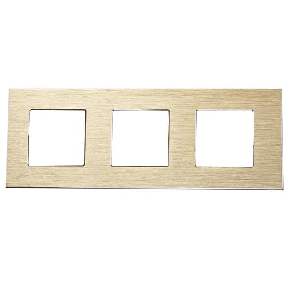 Gold Aluminium Frame 3 Gang