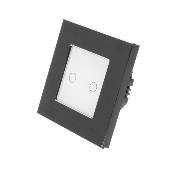 Spare I LumoS Single Black Aluminium Frame with White Insert Fascia