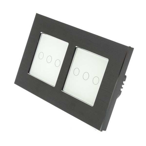 Spare I LumoS Double Black Aluminium Frame with White Insert Fascia