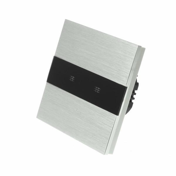 I LumoS Luxury Silver Brushed Aluminium Panel LED Remote Dimmer Touch Light Switches