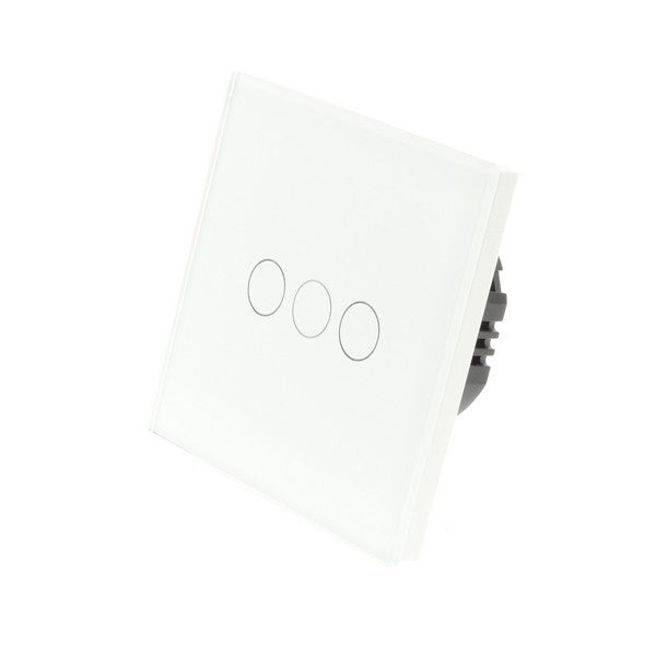 I LumoS Luxury White Glass Panel LED Remote On/Off Touch Light Switches