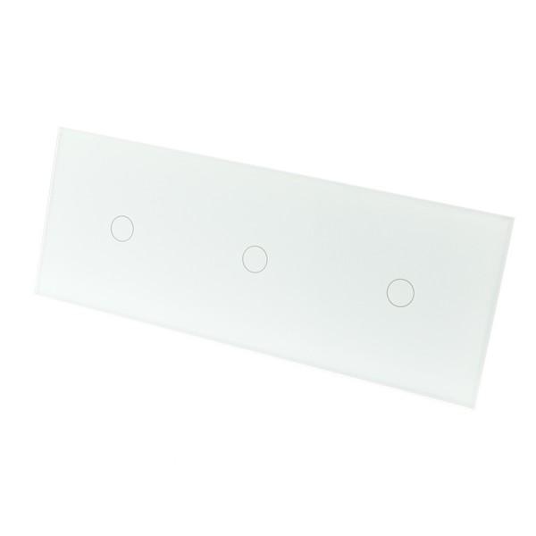 I LumoS PRO White Glass Panel LED Smart WI-FI + RF On/Off Touch Light Switches