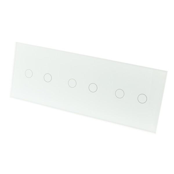 I LumoS X-PRO White Glass Panel LED Smart Wi-Fi On/Off Touch Light Switches