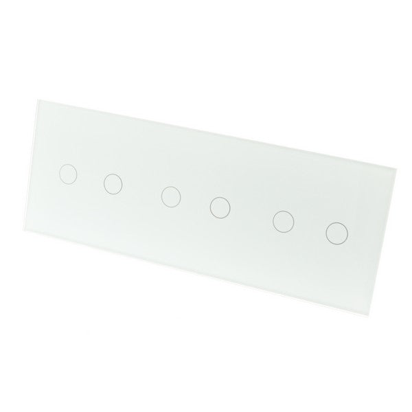 I LumoS Luxury White Glass Panel LED Dimmer Touch Light Switches