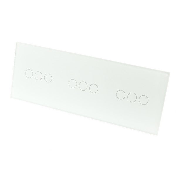 I LumoS PRO White Glass Panel LED Smart Wi-Fi + RF Dimmer Touch Light Switches