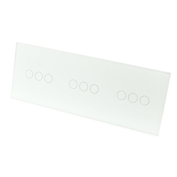 I LumoS X-PRO White Glass Panel LED Smart Wi-Fi On/Off Touch Light Switches