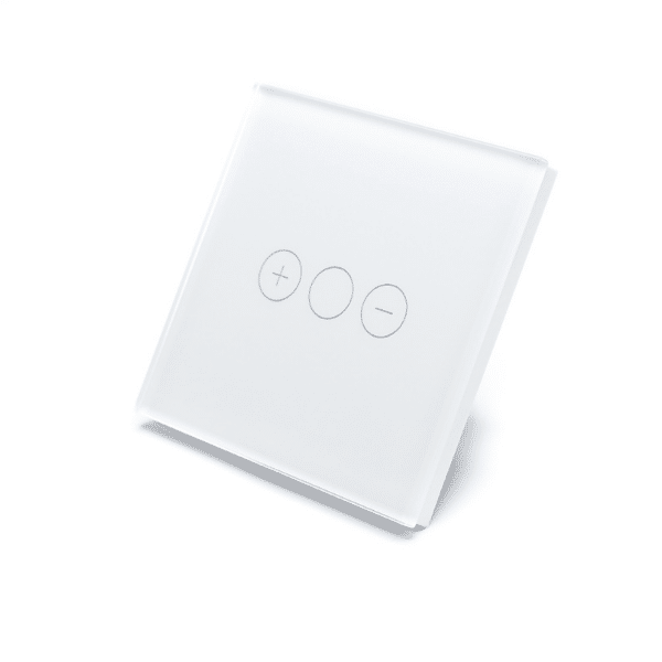 I LumoS PRO White Glass Panel LED Smart Wi-Fi + RF Dimmer Touch Light Switches