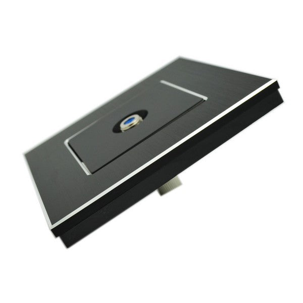 I LumoS Luxury Black Brushed Aluminium F Screw Type Satellite Single Socket